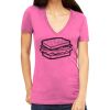 Tultex 214 - Ladies' Slim Fit Fine Jersey V-Neck Thumbnail
