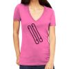 Tultex 214 - Ladies' Slim Fit Fine Jersey V-Neck Thumbnail